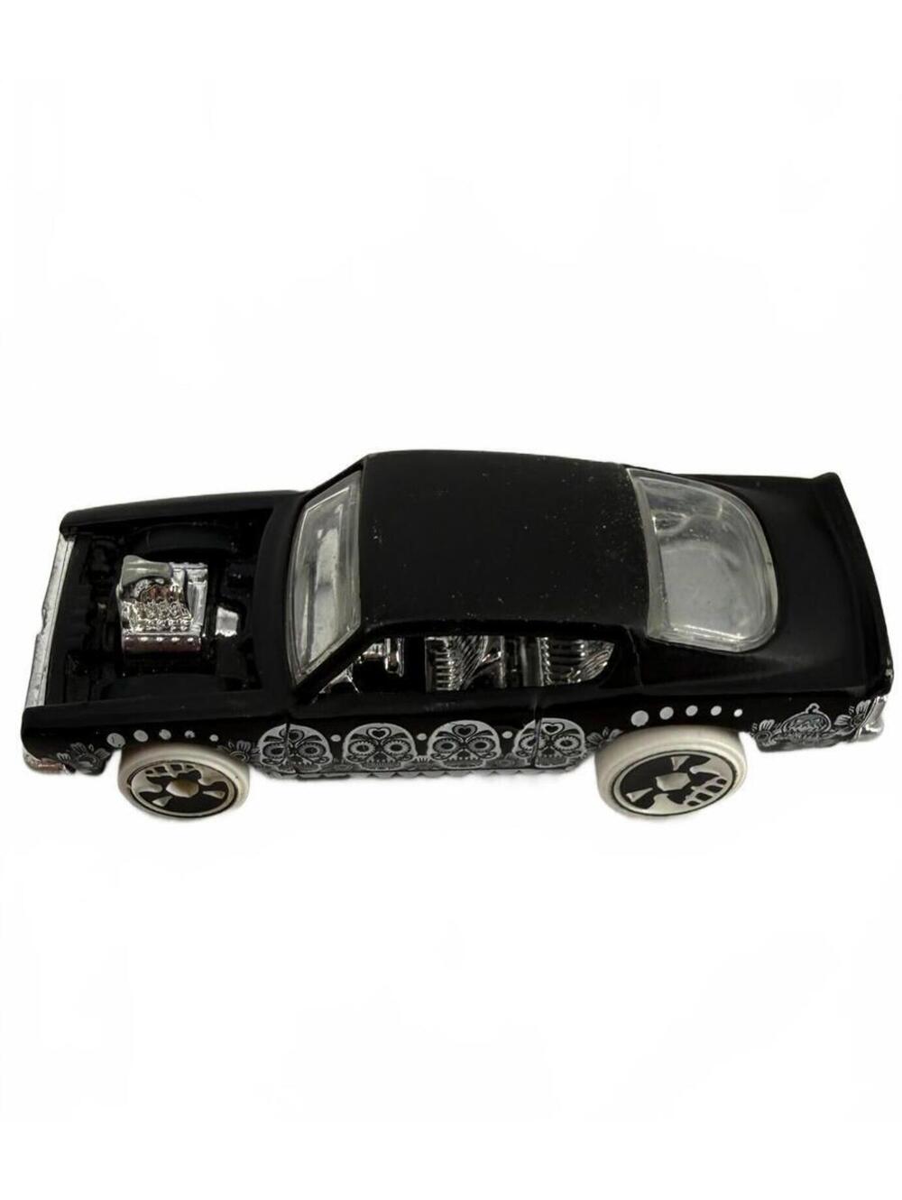 Hot Wheels King Kuda Dia De Los Muertos Black Sugar Skull Halloween Car Loose
